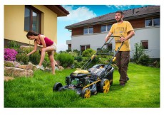 RIWALL RPM 5135 benzines önjáró fűnyíró Háztartás / Otthon / Kültér - Kültér / kerti termék / grill - Fűnyíró / gyeplazító - 416048