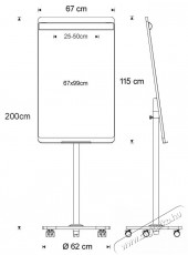 ROCADA NAT0616 Natural, 115 × 67 cm mágneses tábla Konyhai termékek - Egyéb / Konyhai kiegészítő - 521189