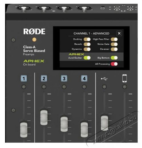 Rode RoDECaster Pro RoDECaster Pro négy mikrofon csatornás podcast keverő Audio-Video / Hifi / Multimédia - Party / DJ termék - DJ termék - 355278