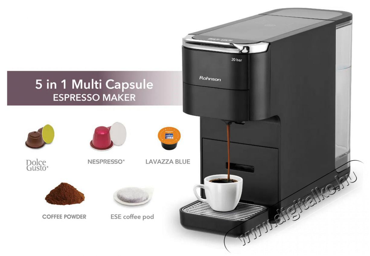 Rohnson R-98055 Konyhai term&eacute;kek - K&aacute;v&eacute;főző / k&aacute;v&eacute;&ouml;rlő / kieg&eacute;sz&iacute;tő - Kapszul&aacute;s / podos k&aacute;v&eacute;főző - 519119