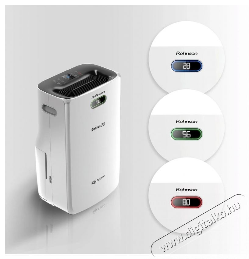 Rohnson R-95020 Genius 20 Wi-Fi Ion & UV-C p&aacute;ramentes&iacute;tő Sz&eacute;ps&eacute;g&aacute;pol&aacute;s / Eg&eacute;szs&eacute;g - L&eacute;gtiszt&iacute;t&oacute; / p&aacute;r&aacute;s&iacute;t&oacute; / p&aacute;r&aacute;tlan&iacute;t&oacute; - P&aacute;ramentes&iacute;tő - 532101