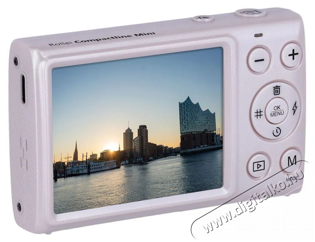 Rollei Compactline Mini r&oacute;zsasz&iacute;n F&eacute;nyk&eacute;pezőg&eacute;p / kamera - Kompakt f&eacute;nyk&eacute;pezőg&eacute;p - Norm&aacute;l tud&aacute;s&uacute; kompakt - 520044