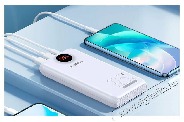 ROMOSS Romoss SW20PF 20000mAh fehér power bank Mobil / Kommunikáció / Smart - Powerbank / Külső akkumulátor és töltő - 461530