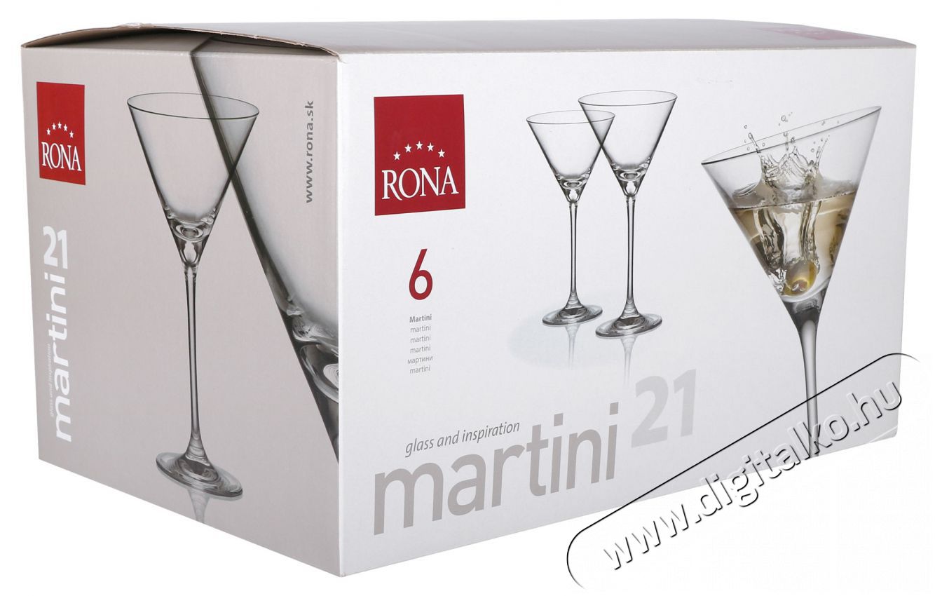 RONA Martini poharak 6 db 210 ml UNIVERSAL Konyhai term&eacute;kek - Konyhai eszk&ouml;z - K&eacute;szlet / szett - 525869