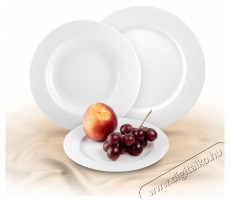 Rotberg Rotberg Basic fehér 24cm 6db-os porcelán lapostányér szett Konyhai termékek - Étkészlet - Tányér készlet - 384432