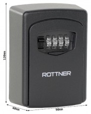 Rottner Key Care mechanikus záras fekete kulcstároló széf Iroda és számítástechnika - Egyéb számítástechnikai termék - 507418