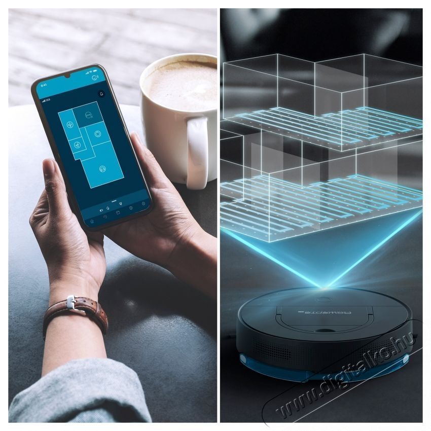 Rowenta RR9065WH X-Plorer Serie 130 Ai robotporsz&iacute;v&oacute;, 0.5 L portart&aacute;ly, 0.15L v&iacute;ztart&aacute;ly, 120 perc auton&oacute;mia, Fekete H&aacute;ztart&aacute;s / Otthon / K&uuml;lt&eacute;r - Porsz&iacute;v&oacute; / takar&iacute;t&oacute;g&eacute;p - Robotporsz&iacute;v&oacute; - 537239