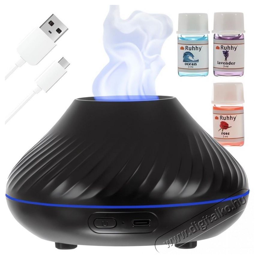 Ruhhy 22541 Aroma diff&uacute;zor, 7 LED, 130 ml Sz&eacute;ps&eacute;g&aacute;pol&aacute;s / Eg&eacute;szs&eacute;g - L&eacute;gtiszt&iacute;t&oacute; / p&aacute;r&aacute;s&iacute;t&oacute; / p&aacute;r&aacute;tlan&iacute;t&oacute; - P&aacute;r&aacute;s&iacute;t&oacute; - 525903