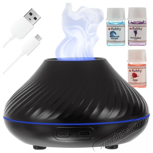Ruhhy 22541 Aroma diff&uacute;zor, 7 LED, 130 ml Sz&eacute;ps&eacute;g&aacute;pol&aacute;s / Eg&eacute;szs&eacute;g - L&eacute;gtiszt&iacute;t&oacute; / p&aacute;r&aacute;s&iacute;t&oacute; / p&aacute;r&aacute;tlan&iacute;t&oacute; - P&aacute;r&aacute;s&iacute;t&oacute; - 525903