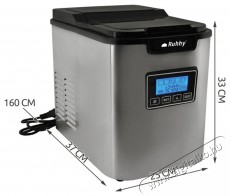 Ruhhy 5536 Jégkészítő, 12 kg/24 h Konyhai termékek - Konyhai kisgép (sütés / főzés / hűtés / ételkészítés) - Jégkocka készítő gép - 525898
