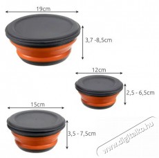 Ruhhy 20781 Összecsukható, tetővel, 3 darab, narancssárga-szürke Konyhai termékek - Edény - Ételtároló - 527921