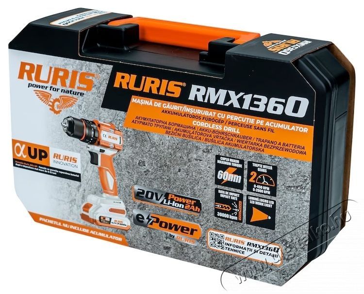RURIS rmx1360 akkus f&uacute;r&oacute;/csavarh&uacute;z&oacute; H&aacute;ztart&aacute;s / Otthon / K&uuml;lt&eacute;r - Szersz&aacute;m - Akkumul&aacute;toros csavarh&uacute;z&oacute; - 535666