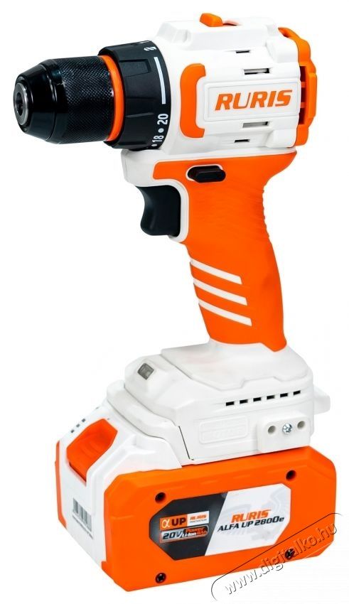 RURIS RMX1240, 20 V, 2 sebess&eacute;g, kefe n&eacute;lk&uuml;li motor, akkumul&aacute;tor, t&ouml;ltő H&aacute;ztart&aacute;s / Otthon / K&uuml;lt&eacute;r - Szersz&aacute;m - Akkumul&aacute;toros csavarh&uacute;z&oacute; - 537248