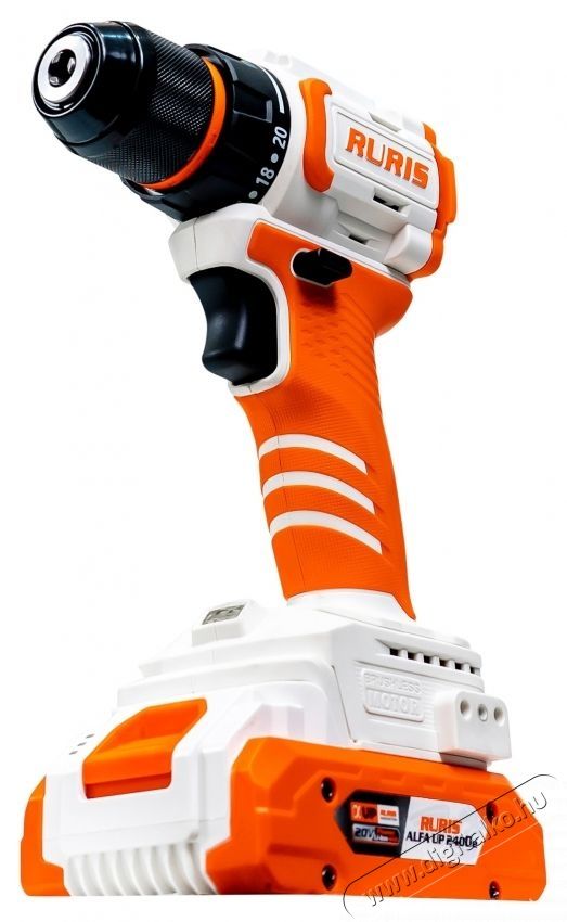 RURIS RMX1240, 20 V, 2 sebess&eacute;g, kefe n&eacute;lk&uuml;li motor, akkumul&aacute;tor, t&ouml;ltő H&aacute;ztart&aacute;s / Otthon / K&uuml;lt&eacute;r - Szersz&aacute;m - Akkumul&aacute;toros csavarh&uacute;z&oacute; - 537248