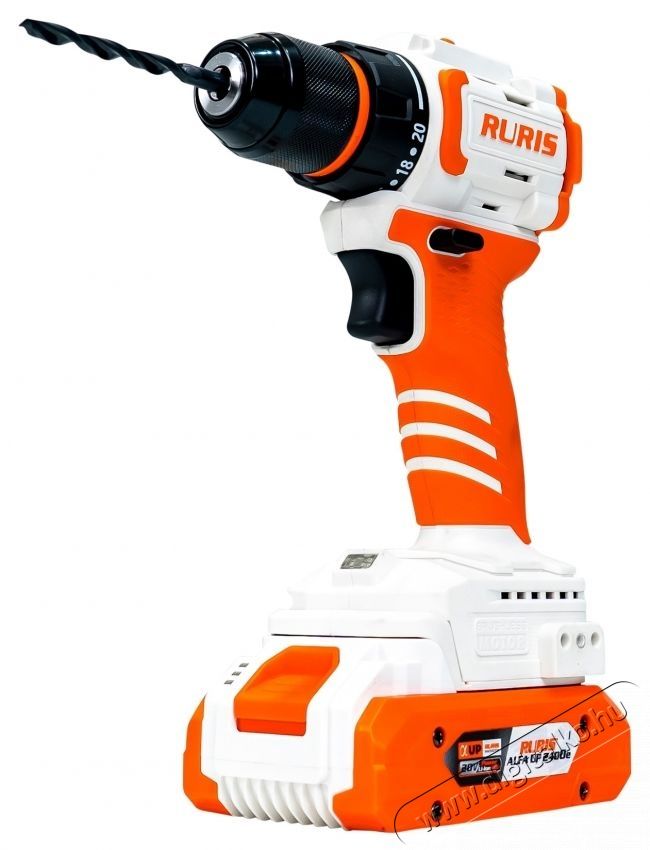 RURIS RMX1240, 20 V, 2 sebess&eacute;g, kefe n&eacute;lk&uuml;li motor, akkumul&aacute;tor, t&ouml;ltő H&aacute;ztart&aacute;s / Otthon / K&uuml;lt&eacute;r - Szersz&aacute;m - Akkumul&aacute;toros csavarh&uacute;z&oacute; - 537248