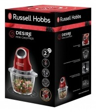 Russell Hobbs 24660-56 Desire mini aprító - piros Konyhai termékek - Konyhai kisgép (előkészítés / feldolgozás) - Aprító / daráló - 337549