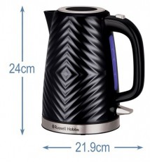 Russell Hobbs 26380-70/RH Groove fekete vízforraló Konyhai termékek - Vízforraló / teafőző - 455811