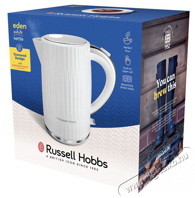 Russell Hobbs 27360-70/RH Eden 1,7L-es feh&eacute;r v&iacute;zforral&oacute; Konyhai term&eacute;kek - V&iacute;zforral&oacute; / teafőző - 502155