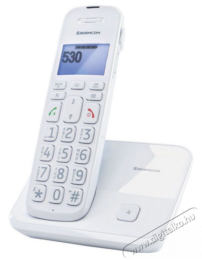 Sagem D530 vezeték nélküli DECT telefon (telefon időseknek, nagy gomb, nagy kijelző) Mobil / Kommunikáció / Smart - DECT / cordless telefon - 258856
