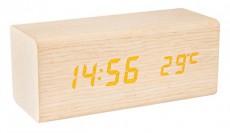 SAL Somogyi OC 06 digitális LED fa ébresztőóra - világosbarna  Háztartás / Otthon / Kültér - Óra - Ébresztőóra - 368248