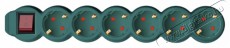 SAL Somogyi NV 6K-5/GR/1,5 6 aljzat 5méter 3x1,5mm2 zöld kapcsolós elosztó Háztartás / Otthon / Kültér - Világítás / elektromosság - Hálózati elosztó / hosszabbító / adapter - 427426