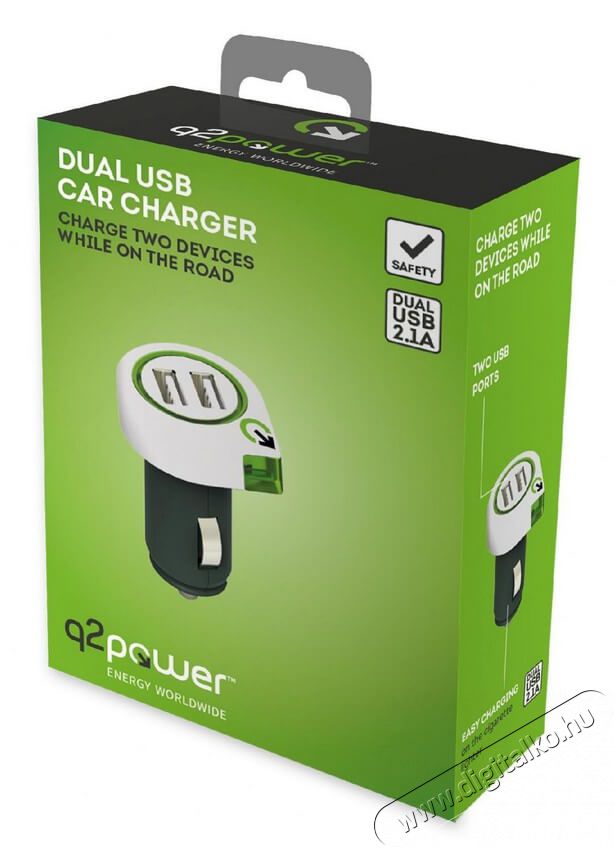 SAL Somogyi 3.100100 autós 2x USB töltő - fekete/fehér Mobil / Kommunikáció / Smart - Mobiltelefon kiegészítő / tok - Hálózati-, autós töltő - 336711