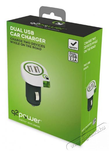 SAL Somogyi 3.100100 autós 2x USB töltő - fekete/fehér Mobil / Kommunikáció / Smart - Mobiltelefon kiegészítő / tok - Hálózati-, autós töltő - 336711