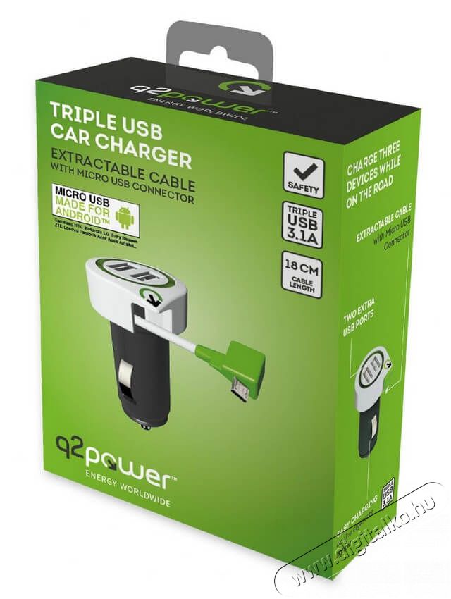 SAL Somogyi 3.100110 autós tripla USB töltő (2USB + MicroUSB) Mobil / Kommunikáció / Smart - Mobiltelefon kiegészítő / tok - Hálózati-, autós töltő - 336713
