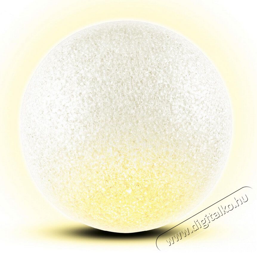 SAL Somogyi EVA gömb dekoráció, 2 melegfehér LED, 15 cm Újdonságok - Új termékek - 329413