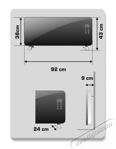 SAL Somogyi FK 360 BK elektromos fűtőpanel Újdonságok - Új termékek - 343092