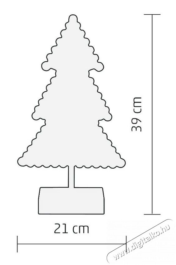 SAL Somogyi KAD 19 PINE fenyőfa 20LED/beltéri/meleg fehér karácsonyi dísz Háztartás / Otthon / Kültér - Világítás / elektromosság - Hangulat teremtő világítás - 312829