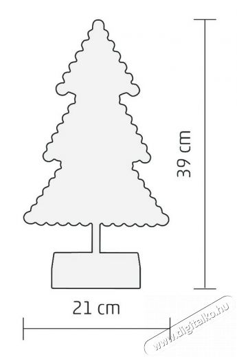 SAL Somogyi KAD 19 PINE fenyőfa 20LED/beltéri/meleg fehér karácsonyi dísz Háztartás / Otthon / Kültér - Világítás / elektromosság - Hangulat teremtő világítás - 312829
