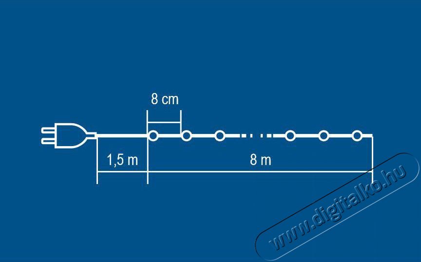 SAL Somogyi KII100/R LED-es beltéri fényfüzér, piros, 100 LED Újdonságok - Új termékek - 344264