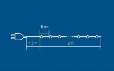 SAL Somogyi KII100/R LED-es beltéri fényfüzér, piros, 100 LED Újdonságok - Új termékek - 344264