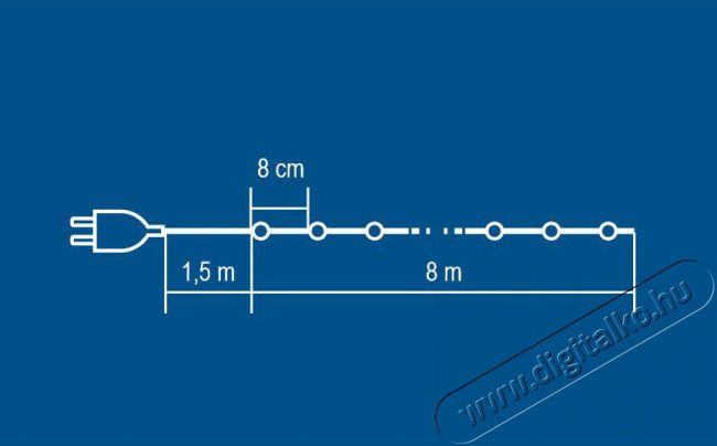 SAL Somogyi KII100/R LED-es beltéri fényfüzér, piros, 100 LED Újdonságok - Új termékek - 344264