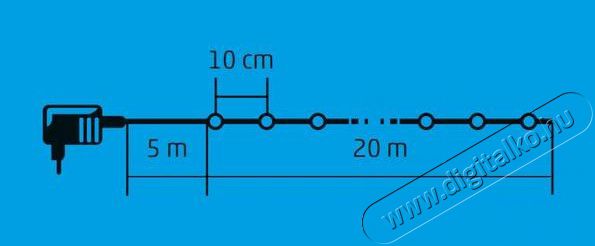 SAL Somogyi KKL200F/WW LED-es sziporkázó fényfüzér, meleg-/meleg fehér, 200 LED, kültéri Újdonságok - Új termékek - 344285