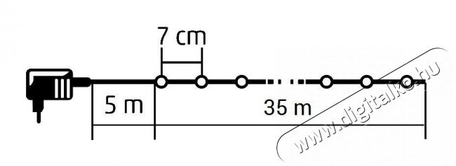 SAL Somogyi KKL500F/WH LED-es sziporkázó fényfüzér, meleg-/hideg fehér, 500 LED, kültéri Újdonságok - Új termékek - 344286