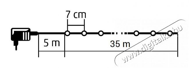 SAL Somogyi KKL500F/WW LED-es sziporkázó fényfüzér, meleg-/meleg fehér, 500 LED, kültéri Újdonságok - Új termékek - 344287
