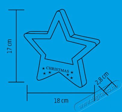 SAL Somogyi KLW 17 S csillag hóemberrel fa LED-es ablak- és ajtódísz - meleg fehér Háztartás / Otthon / Kültér - Világítás / elektromosság - Hangulat teremtő világítás - 368216