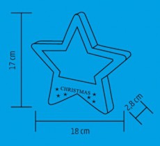 SAL Somogyi KLW 17 S csillag hóemberrel fa LED-es ablak- és ajtódísz - meleg fehér Háztartás / Otthon / Kültér - Világítás / elektromosság - Hangulat teremtő világítás - 368216