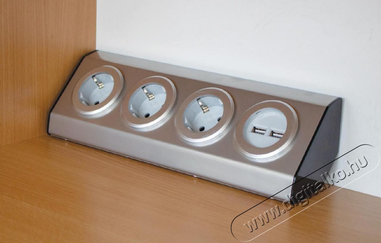 SAL Somogyi KNV 03/USB 3-as + 2x USB szerelhető konyhai elosztó Újdonságok - Új termékek - 368251