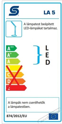 SAL Somogyi LA5 LED asztali lámpa Háztartás / Otthon / Kültér - Világítás / elektromosság - Asztali lámpa - 319958