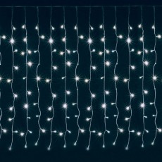SAL Somogyi LED-es fényfüggöny, kültéri kivitel, 2 m x 1 m, 21 füzér, 210 db hideg fehér LED Újdonságok - Új termékek - 329682