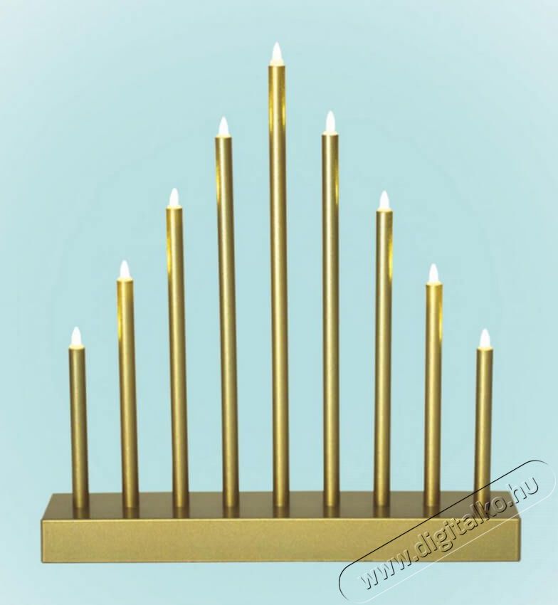 SAL Somogyi KAD 09/GD LED-es gyertyapiramis időzítővel - arany Háztartás / Otthon / Kültér - Világítás / elektromosság - Hangulat teremtő világítás - 329742