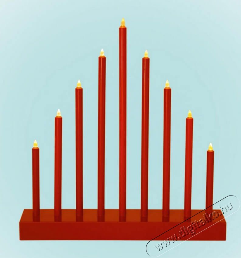 SAL Somogyi KAD 09/RD LED-es gyertyapiramis időzítővel - piros Háztartás / Otthon / Kültér - Világítás / elektromosság - Hangulat teremtő világítás - 329743