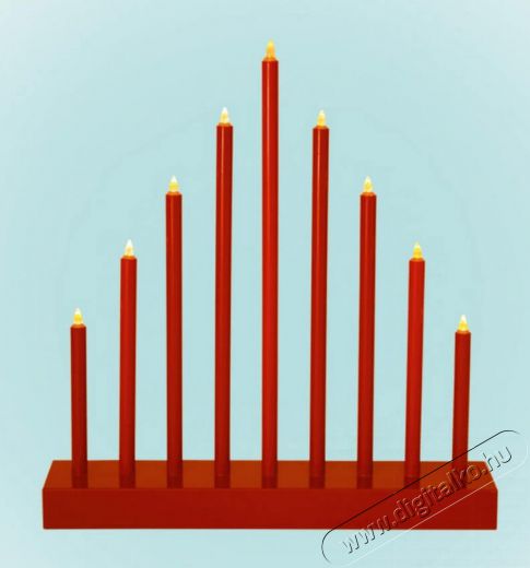 SAL Somogyi KAD 09/RD LED-es gyertyapiramis időzítővel - piros Háztartás / Otthon / Kültér - Világítás / elektromosság - Hangulat teremtő világítás - 329743