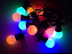 SAL Somogyi LPL10 4,5 méteres színes LED-es kültéri 10 gömbös fényfüzér Háztartás / Otthon / Kültér - Világítás / elektromosság - Led szalag / fényfüzér - 314820