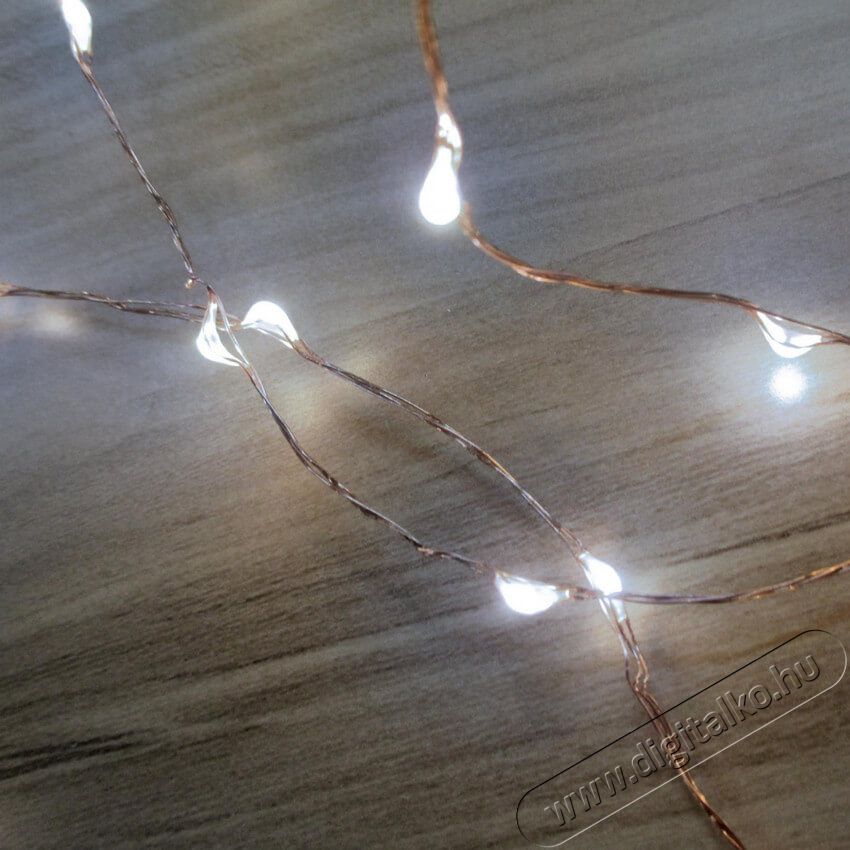 SAL Somogyi Micro LED-es fényfüzér, 80 LED, hidegfehér, kültéri Újdonságok - Új termékek - 329852