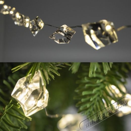 SAL Somogyi ML21/WW LED-es elemes fényfüzér, 20 LED, kristály díszek Újdonságok - Új termékek - 344312