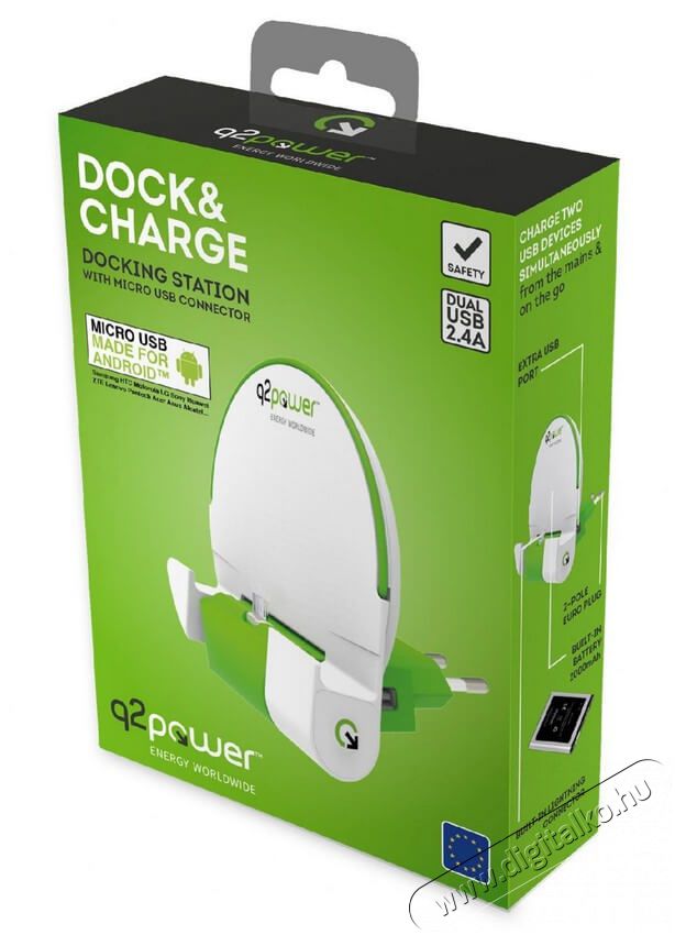 SAL Somogyi 3.200100 mobiltartó és töltő Dock&Charge Euro Micro USB Mobil / Kommunikáció / Smart - Mobiltelefon kiegészítő / tok - Hálózati-, autós töltő - 336724